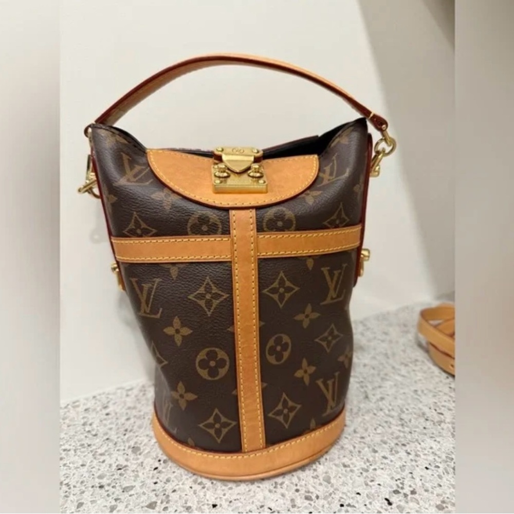 Louis Vuitton Brown and Tan Monogram Shoulder Bag